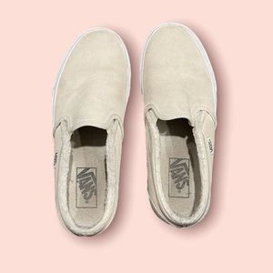 Cream Color Fuzzy Vans